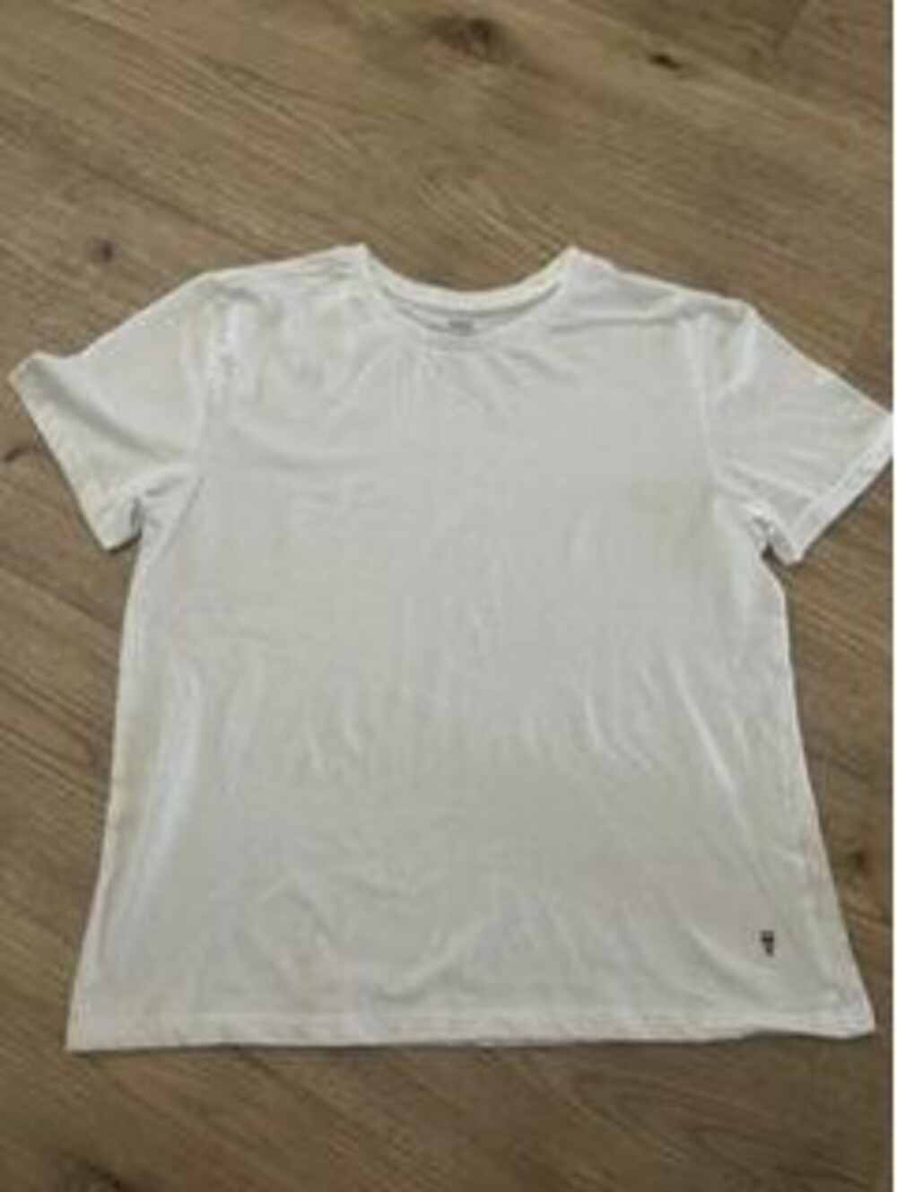 Frye Mens T-Shirt Medium White Cotton Blend Crew Neck Short Sleeve Tee